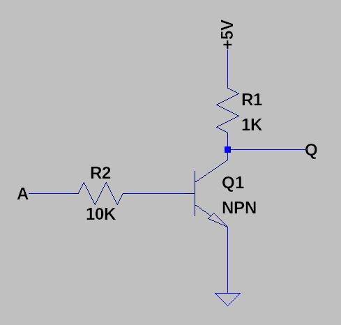 NOT Gate Transistor Schematic